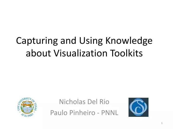 capturing and using knowledge about visualization toolkits