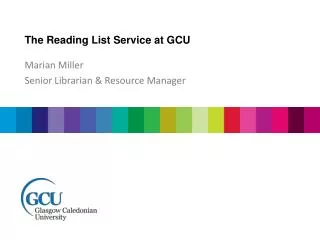 The Reading List Service at GCU