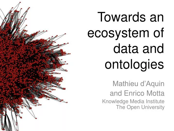 towards an ecosystem of data and ontologies