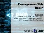 Pemrograman Web Dasar - slide 1