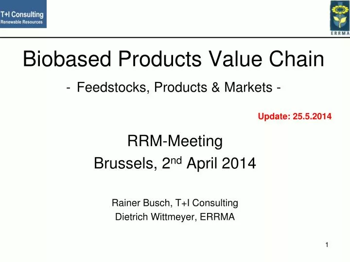 biobased products value chain feedstocks products markets