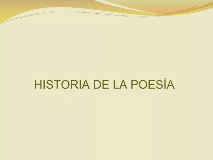 historia de la poes a