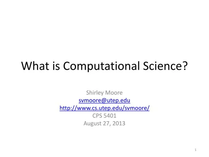 what is computational science