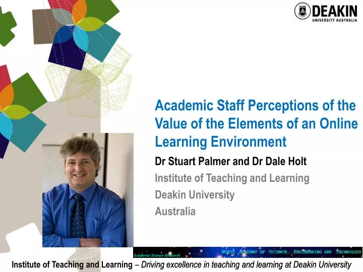 academic staff perceptions of the value of the elements of an online learning environment