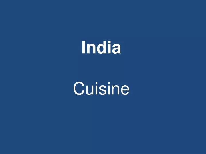 india cuisine