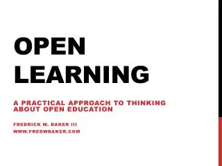 Open Learning