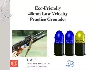 Eco-Friendly 40mm Low Velocity Practice Grenades