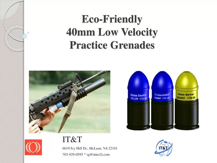eco friendly 40mm low velocity practice grenades