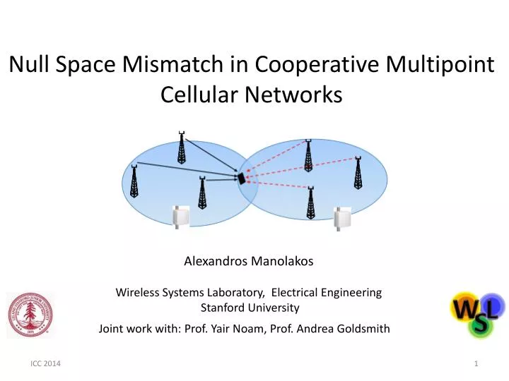 null space mismatch in cooperative multipoint cellular networks