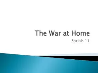 The War at Home