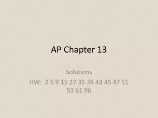 AP Chapter 13