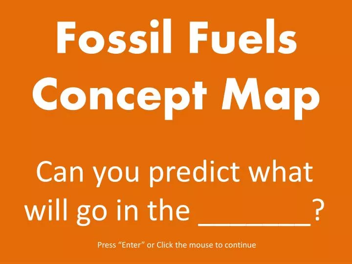 fossil fuels concept map