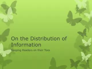 On the Distribution of Information