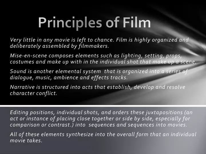 principles of film