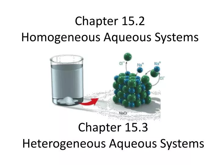 chapter 15 2 homogeneous aqueous systems