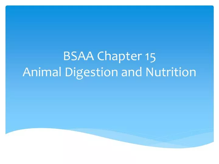 bsaa chapter 15 animal digestion and nutrition