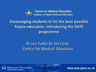 Encouraging students to be the best possible future educators: introducing the DATE programme