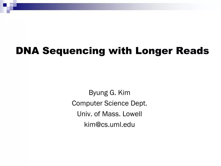 dna sequencing with longer reads