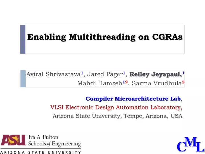 enabling multithreading on cgras