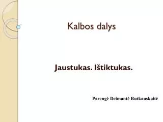 kalbos dalys