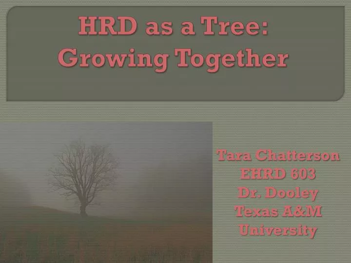 hrd as a tree growing together