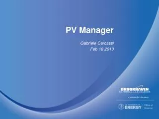 PV Manager