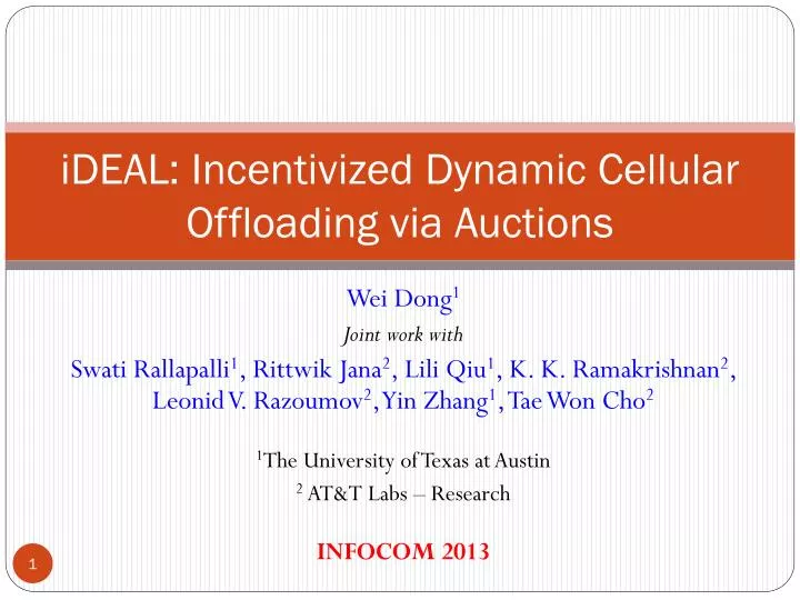 ideal incentivized dynamic cellular offloading via auctions