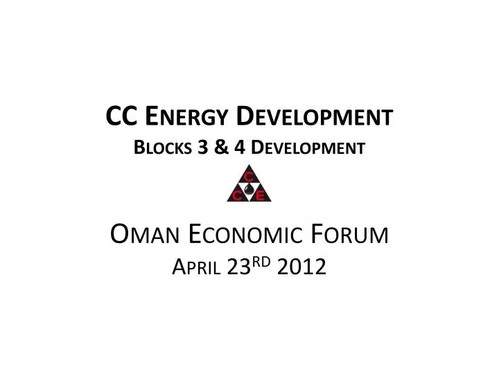 cc energy development blocks 3 4 development