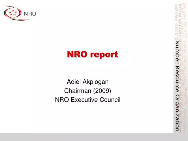 nro report