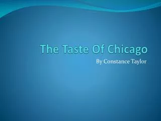 The Taste Of Chicago
