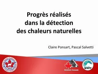 progr s r alis s dans la d tection des chaleurs naturelles