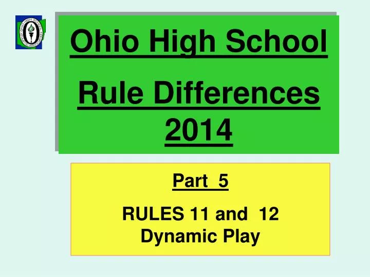 ohio high school rule differences 2014