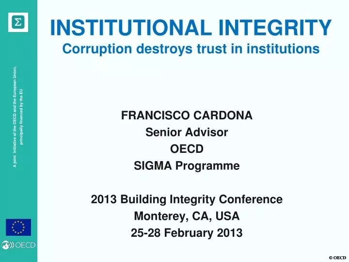 institutional integrity corruption destroys trust in institutions