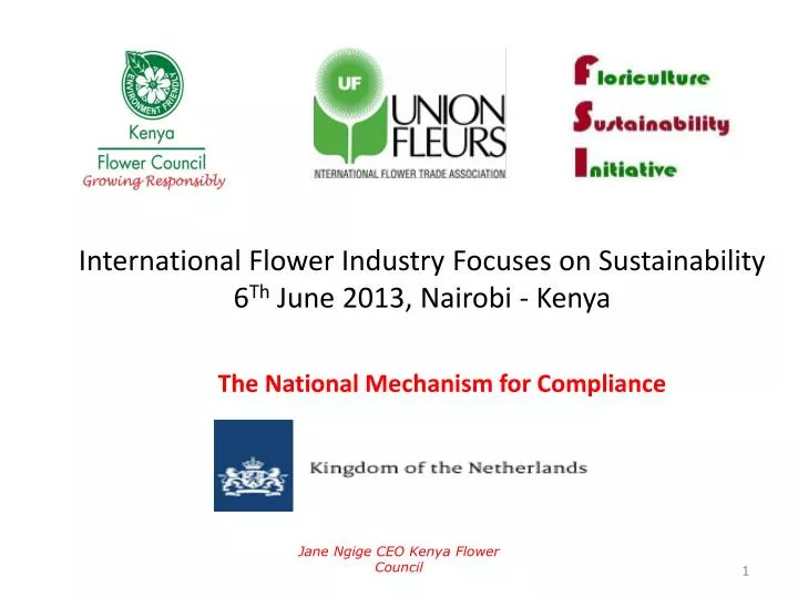 international flower industry focuses on sustainability 6 th june 2013 nairobi kenya