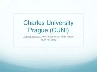 Charles University Prague (CUNI)