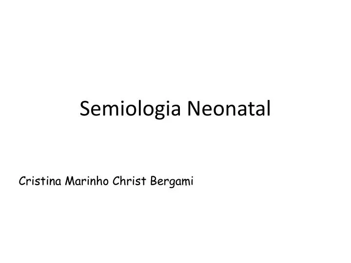 semiologia neonatal