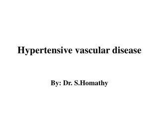 Hypertensive vascular disease