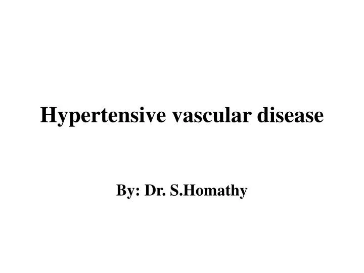 hypertensive vascular disease
