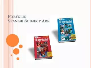 Porfolio Spanish Subject Area