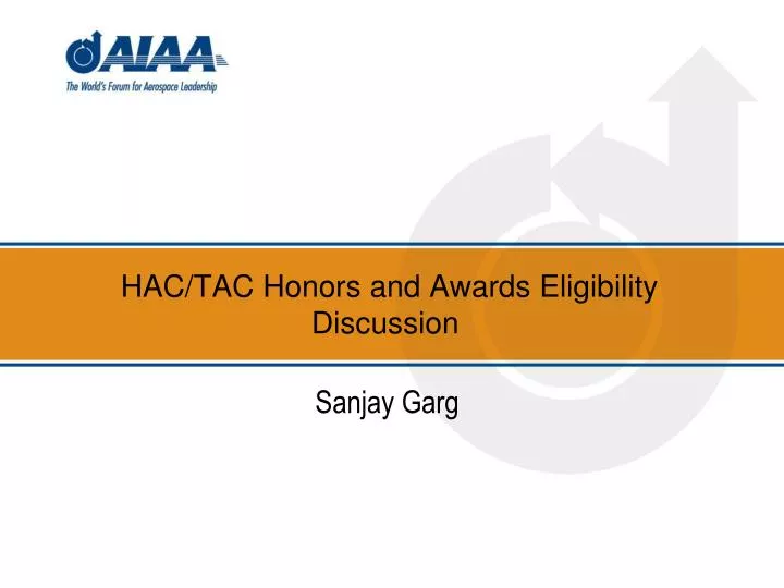 hac tac honors and awards eligibility discussion