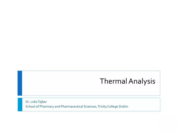 thermal analysis