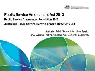 Australian Public Service Information Session