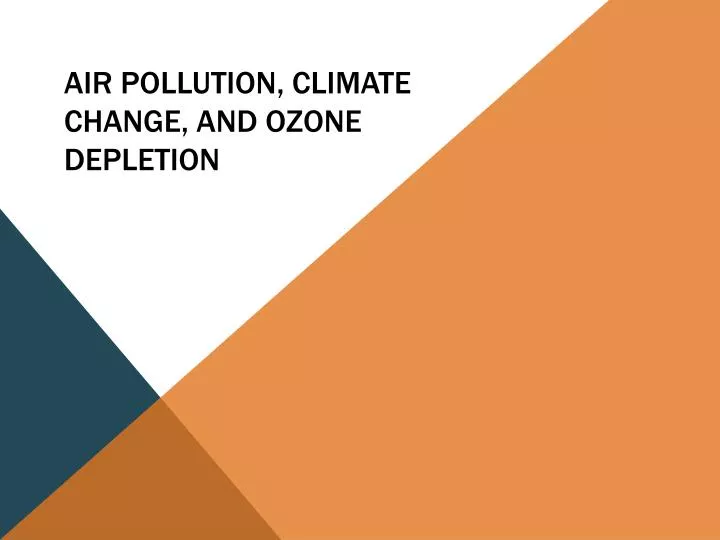 air pollution climate change and ozone depletion