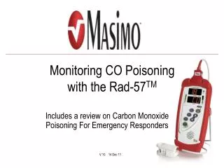 Monitoring CO Poisoning with the Rad-57 TM