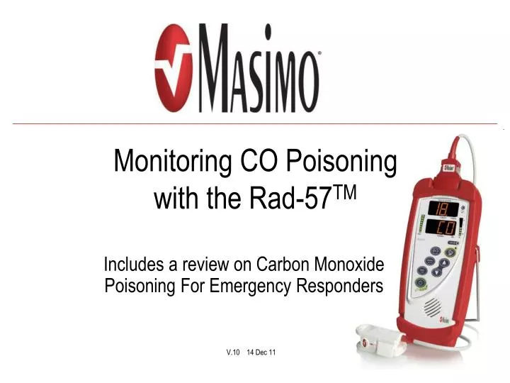 monitoring co poisoning with the rad 57 tm