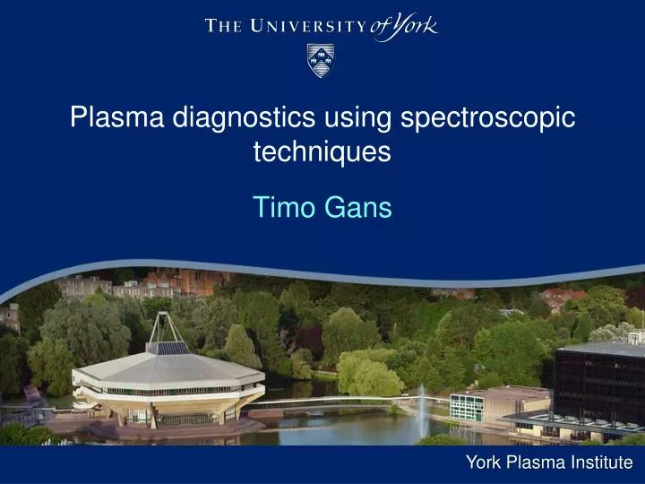 plasma diagnostics using spectroscopic techniques