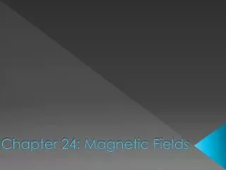 Chapter 24: Magnetic Fields