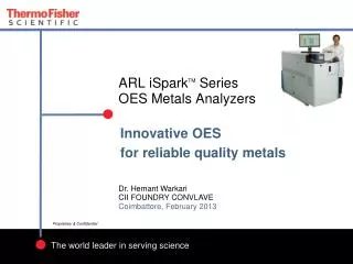 ARL iSpark TM Series OES Metals Analyzers