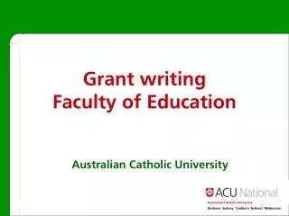 Grant writing Faculty of Education