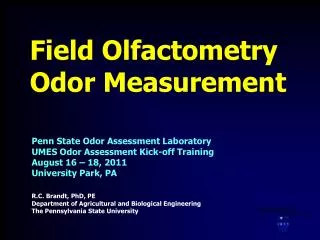 Field Olfactometry Odor Measurement
